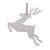 Kenneth Ludwig Chicago Snowflake and Deer Ornament Set of 12  5.25"H & 6"H Metal/Jute For Sale - Image 4 of 4