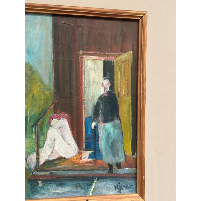 Hendrik De Jong, Familjen (The Family), 1980, Oil on Canvas, Framed For Sale - Image 8 of 18