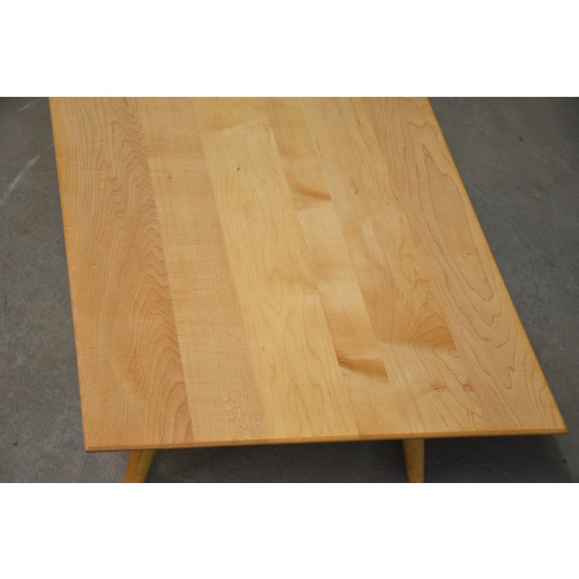 Mid-Century Modern 1950s Refinished Paul McCobb Planner Group 48” Coffee Table Bench For Sale - Image 3 of 6