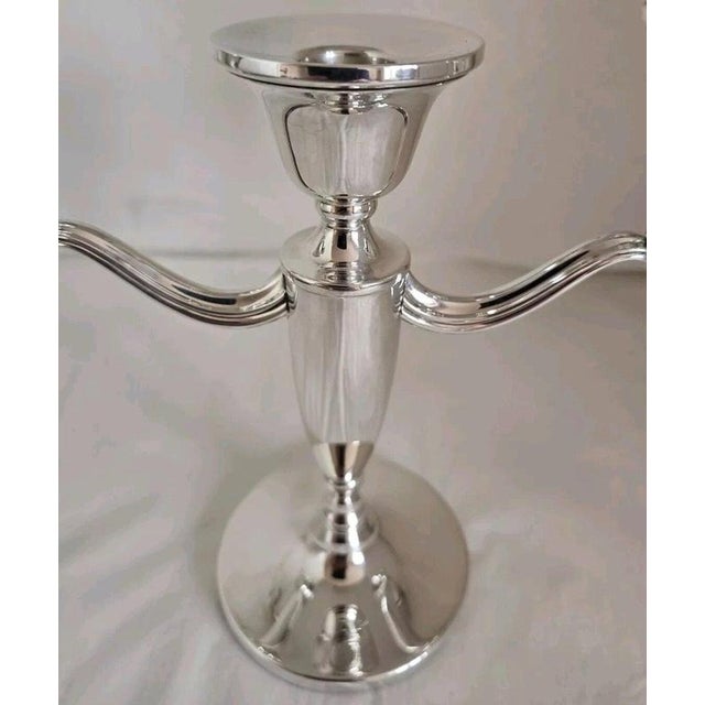 1980s Sterling Silver Candelabra from Barker Ellis & Co., Birmingham, 1988 For Sale - Image 5 of 18