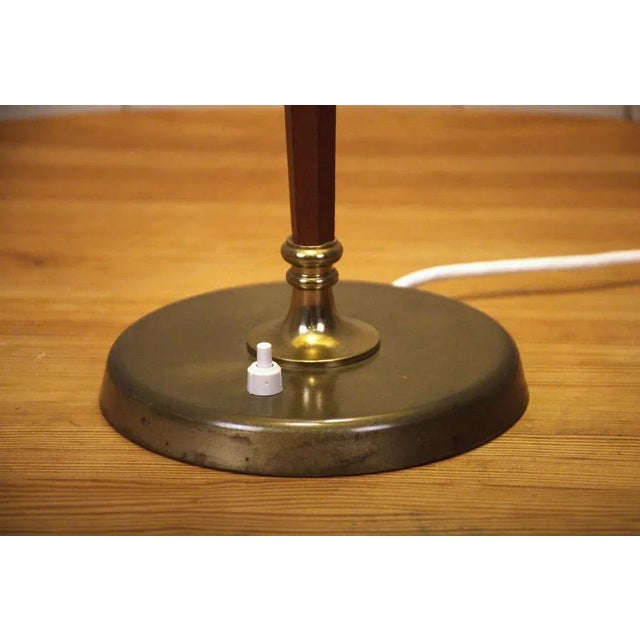 Swedish Art Deco Style Table Lamp By Bröderna Malmströms Metallvarufabrik Model no 2795, 1954 For Sale - Image 9 of 13