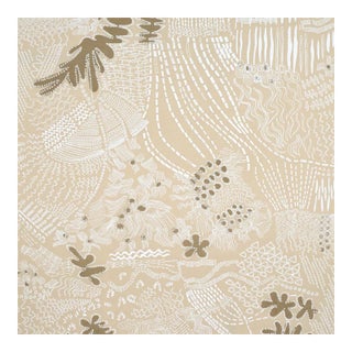 Schumacher X Clements Ribeiro Haven Fabric in Light Neutral For Sale