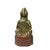 1980s Vintage Chinese Pink Face Holy Bottle Lotus Base Wood Kwan Yin Bodhisattva Statue For Sale - Image 5 of 9