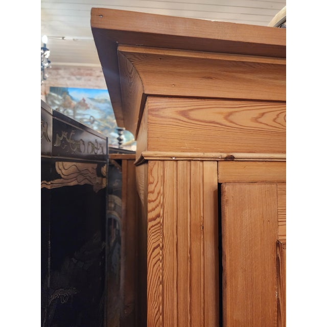 Rustic European Incredible Antique Swedish Pine Cabinet For Sale - Image 3 of 6