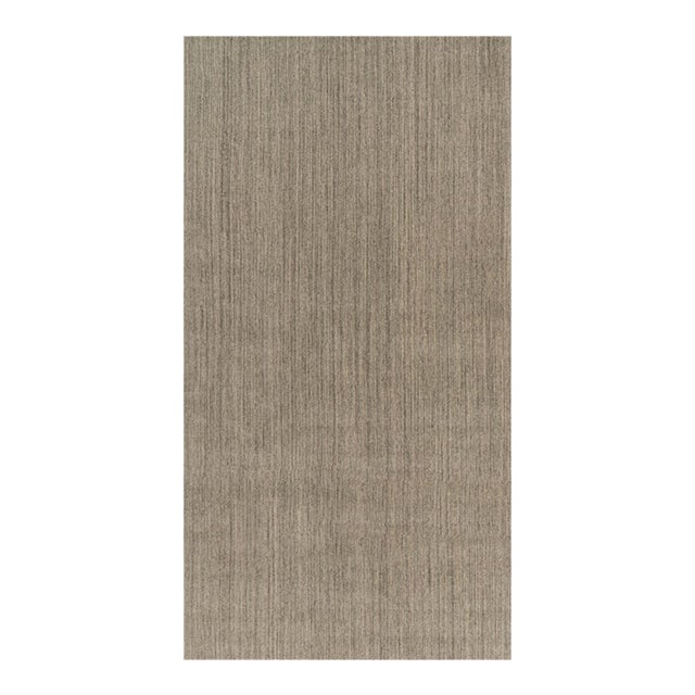 Rug & Kilim’s Oversized Modern Textural Rug With Beige and Gray Striae - 10x19 For Sale