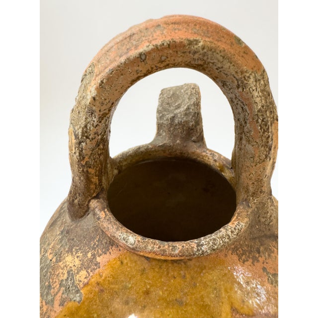Early 20th Century Antique French Partially Glazed Terracotta Cruche Jug, C. 1900 For Sale - Image 5 of 17