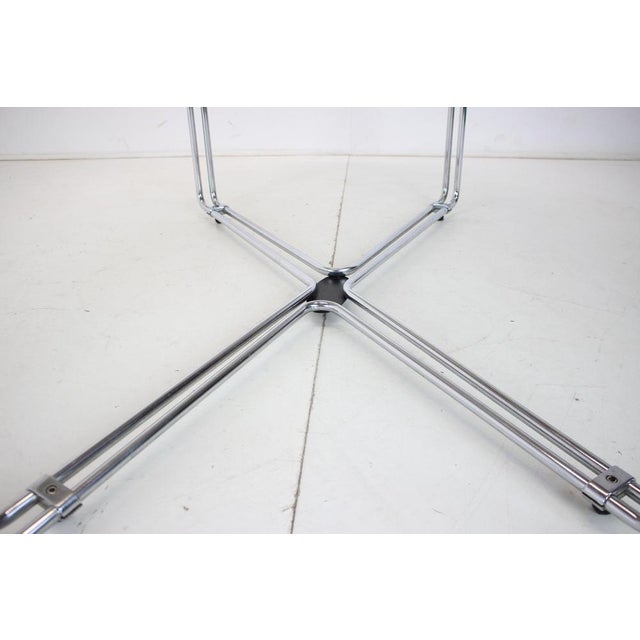 Mid-Century Chrome and Glass Dining Table, Italy, 1970s For Sale - Image 6 of 15