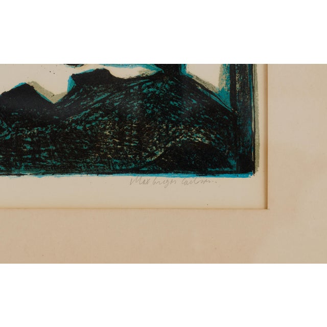 2000 - 2009 Max Gregor Carlsson, Edition 45/250 Modernist Architectural Composition, 1960s, Lithograph For Sale - Image 5 of 12