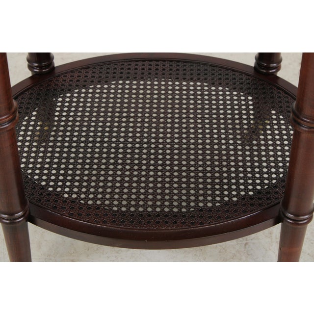 Ethan Allen Freeport Cane Shelf End Table For Sale - Image 12 of 14
