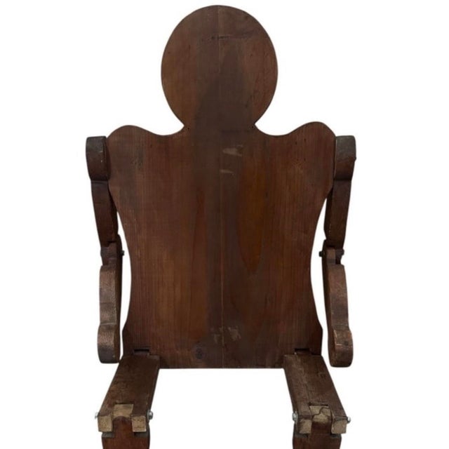 Mid-Century Modern Articulated 20th Century Folk Art 54” Jointed Wooden Mannequin Oddity Sculpture For Sale - Image 3 of 8