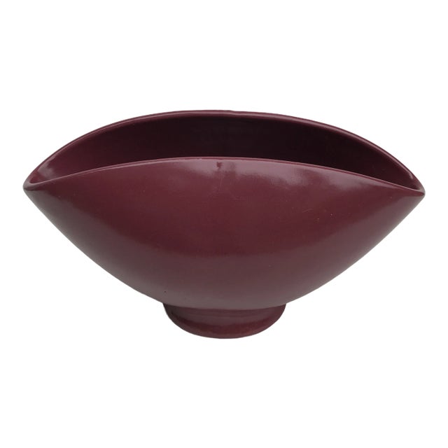 1970s Abstract Stoneware Folded Bowl For Sale