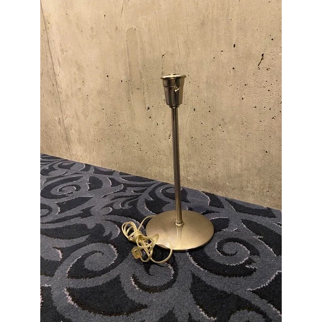 Holtkoetter Mid 20th Century Brushed Stainless Steel Post Modern Cone Table Lamp For Sale - Image 4 of 11
