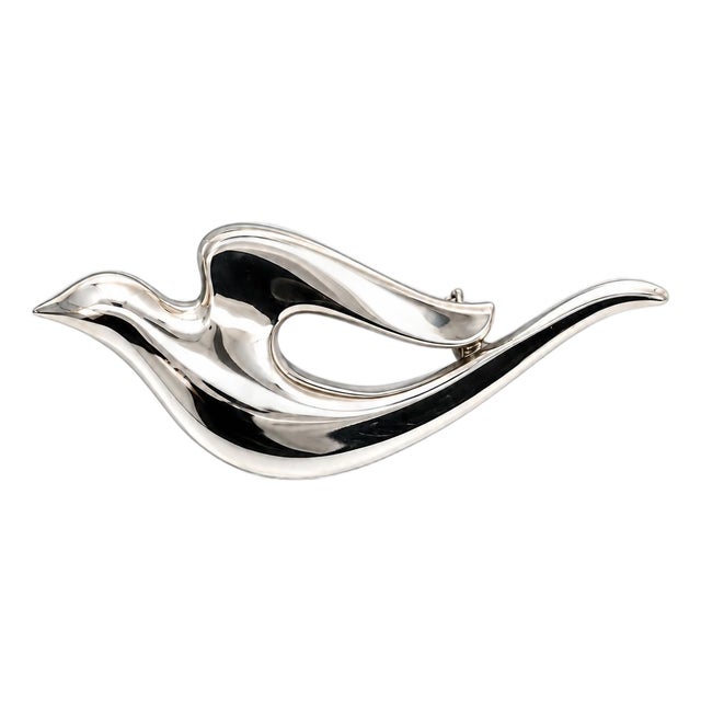 Retired James Avery Sterling Silver Dove Brooch Pin For Sale