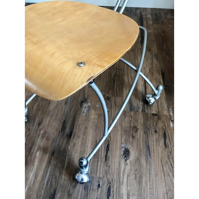 1990s Modern Space Age Joey Manic Rolling Desk or Dining Chair For Sale - Image 9 of 13