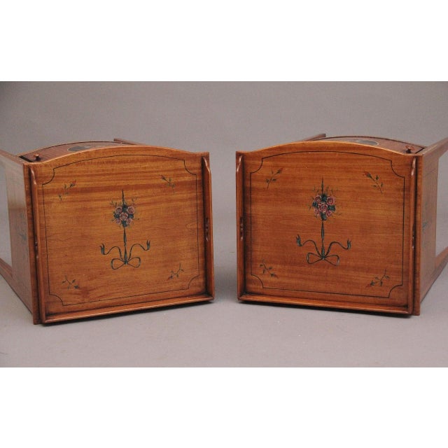 Sheraton Style Satinwood Bedside Cabinets, 1920, Set of 2 For Sale - Image 10 of 12