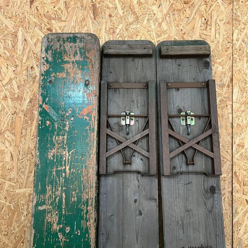 Large French Folding Bench and Table Set, 1950s, Set of 3 For Sale - Image 3 of 4