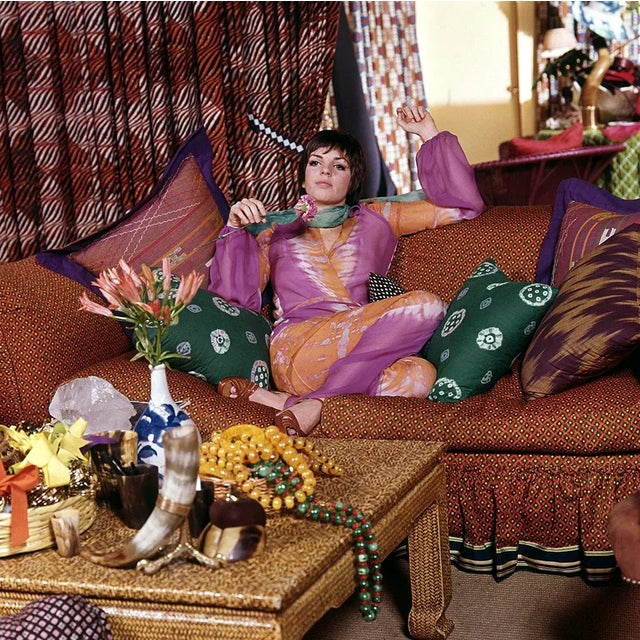 Liza Minnelli at Halston's Boutique in New York City, 1972 (12x12 Canvas) For Sale
