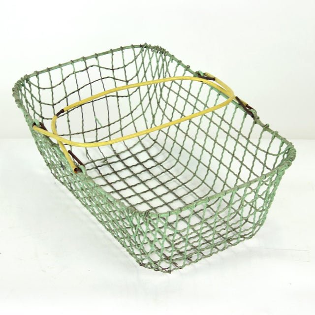Vintage Czechoslovakian Wire Shopping Basket, 1960s For Sale - Image 6 of 8