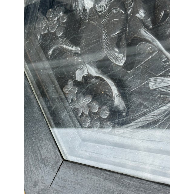 Mid-Century Chinese Carved Figural Wood Octagon Side Tables - A Pair For Sale - Image 10 of 12