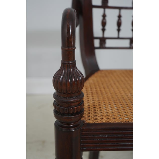 Pair of Caribbean Mahogany Armchairs With Cane Seats For Sale - Image 15 of 18