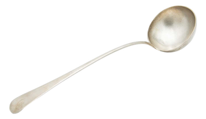 Brushed Silver Soup Ladle
