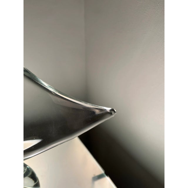 Vintage Crystal Sailboat Sculpture Signed For Sale In New York - Image 6 of 7