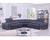 Early 21st Century Favo Navy Blue Leather Match Sectional Sofa For Sale - Image 5 of 5