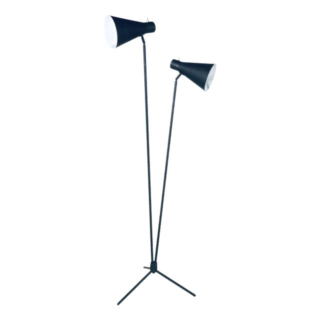 Modern Nuevo Contemporary Floor Lamp Matte Black For Sale