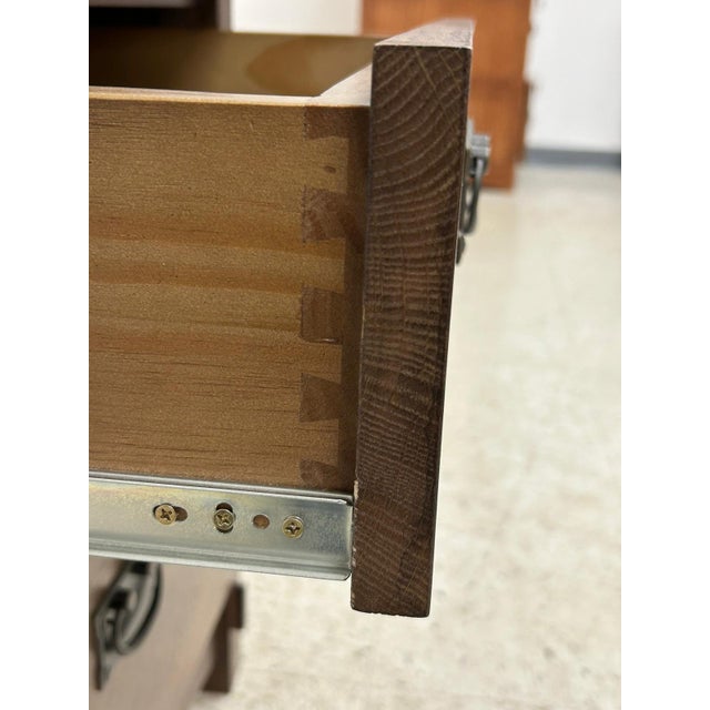 Brown Mission Quarter Sawn Oak File Cabinet - For Sale - Image 8 of 11