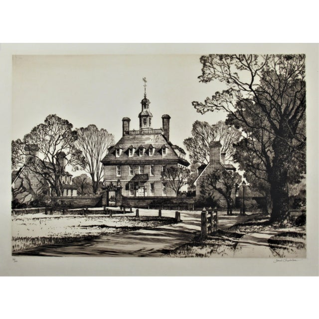 1940s Samuel Chamberlain, The Governor Palace, Williamsburg Serie For Sale - Image 5 of 5