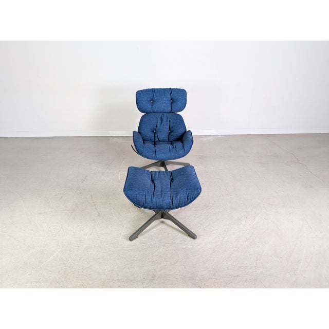 Postmodern Set of Lounge Chair with Ottoman by Cédric Ragot for Roche Bobois For Sale - Image 3 of 11
