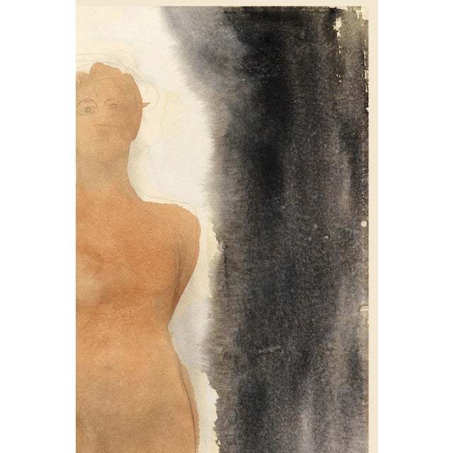 Auguste Rodin 1900s Origin of the Greek Vase Vintage Nude Figure Art Print by Auguste Rodin - 40" X 60" For Sale - Image 4 of 7
