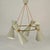 Metal Large Hourglass Chandelier with Grey Metal Diabolo Shades on Brass Frame, 1950s For Sale - Image 7 of 18
