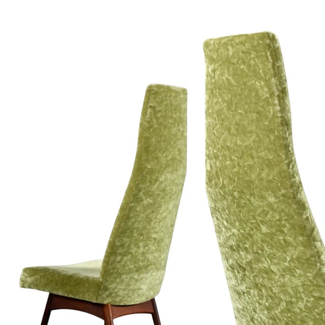 6 Green High Back 2051 C Dining Chairs by Adrian Pearsall for Craft Associates For Sale - Image 13 of 18