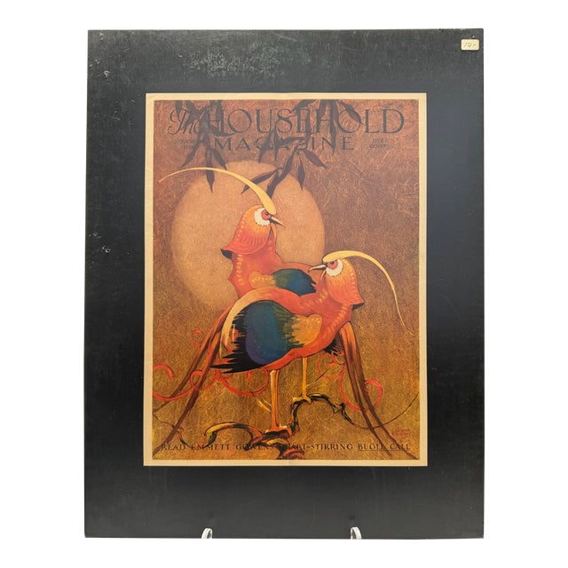 1932 Original the Household Magazine Cover, November, Stark Davis, Art Deco, Matted For Sale