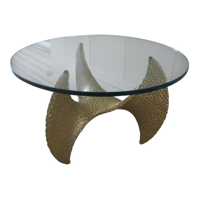 Mid-Century . Propeller Cast Resin Table Hesterberg Style For Sale