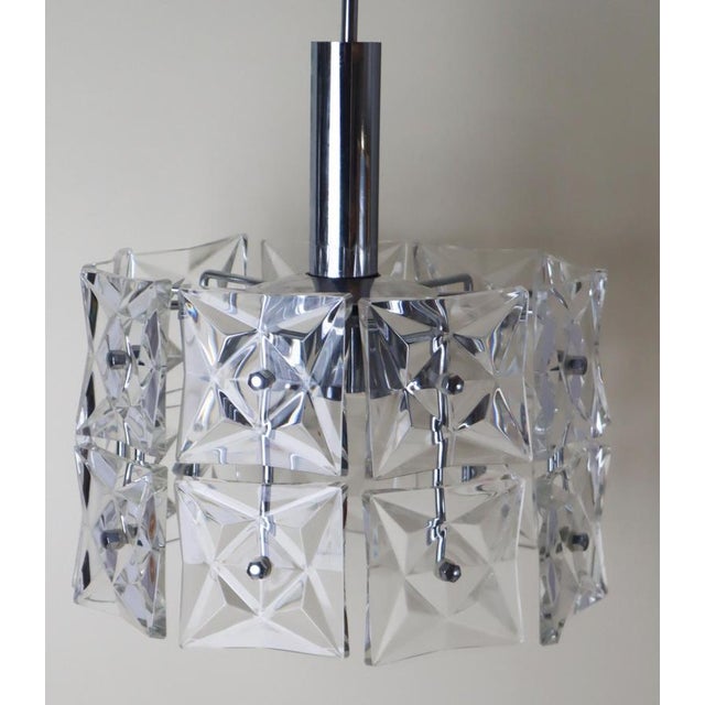 Mid-Century Modern Crystal 7-Light Pendant Lamp with Glass by Kinkeldey, Germany, 1960s For Sale - Image 6 of 18