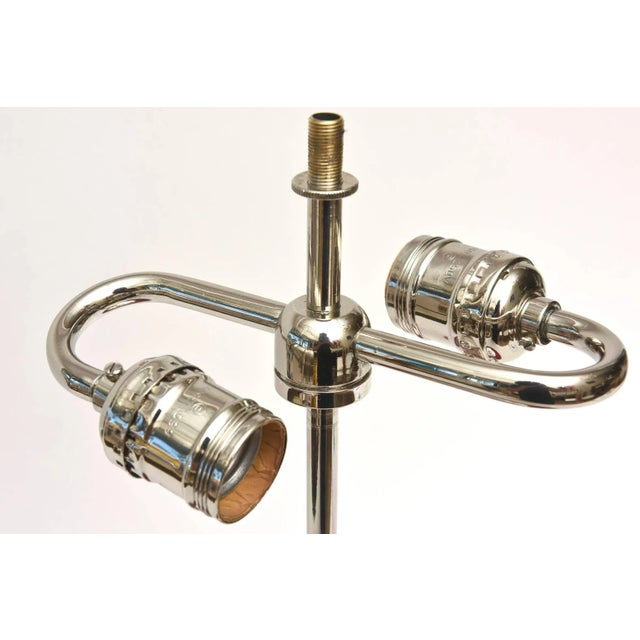 Metal Vintage Art Deco WMF Glass and Chrome Sculptural Lamp, Restored, 1930's For Sale - Image 7 of 10