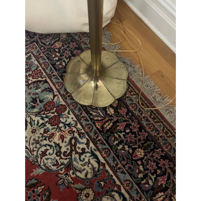 Vintage Stiffel Brass Tulip Torchiere Floor Lamp Original For Sale - Image 10 of 10