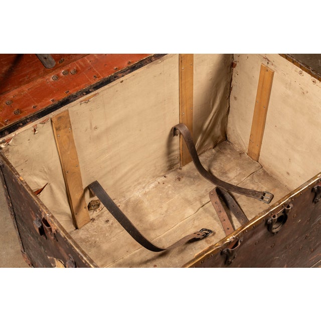 Early 20th Century Early 20th Century Duluth Flat Top Trunk For Sale - Image 5 of 7
