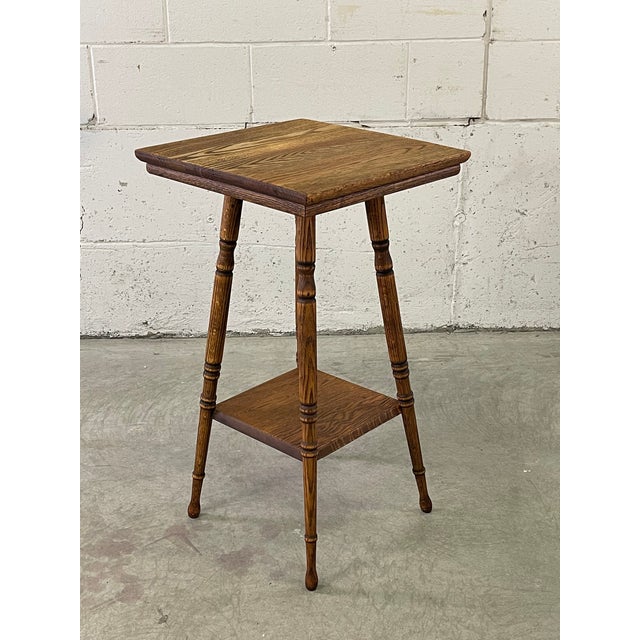 Vintage QuarterSawn Oak Side Table Chairish