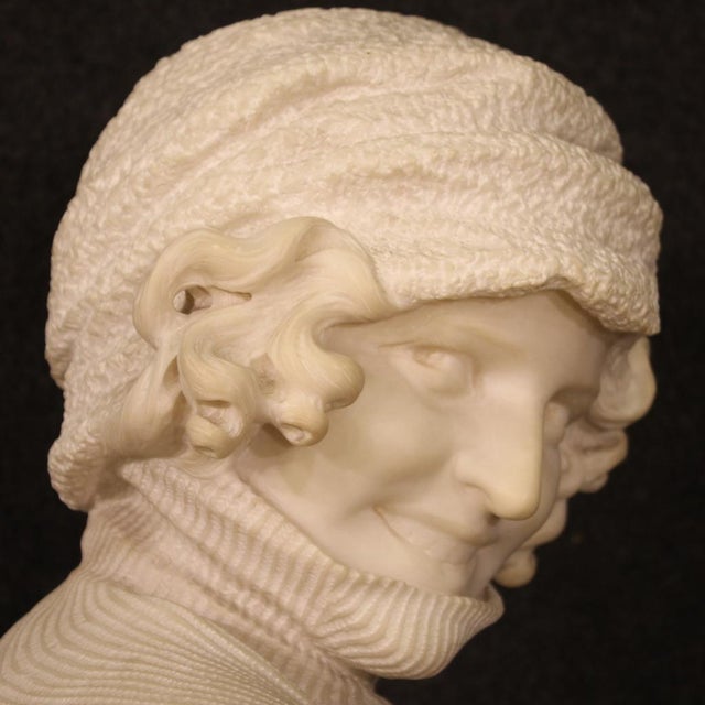 Italian Artist, Figurative Sculpture, 1930, Marble For Sale - Image 3 of 13