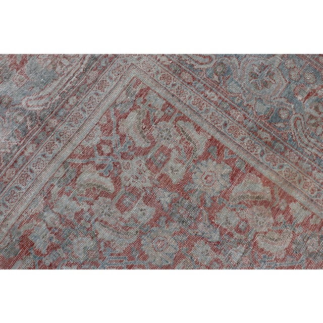 Antique Persian Sultanabad Rug With Refined Allover Pattern Soft Red 10'0 X 13'0 For Sale - Image 12 of 12