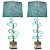 Italian Silver Color Nickel With Aqua Blue Murano Glass Swirls Lamps - a Pair - in Showroom For Sale