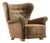 Scandinavian Modern Easy Chair in Birch and Fabric by Elias Svedberg, 1940s For Sale