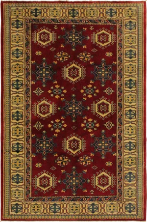 1980s Semi Antique Sherwan Wool Rug -3′9″ × 5′6″