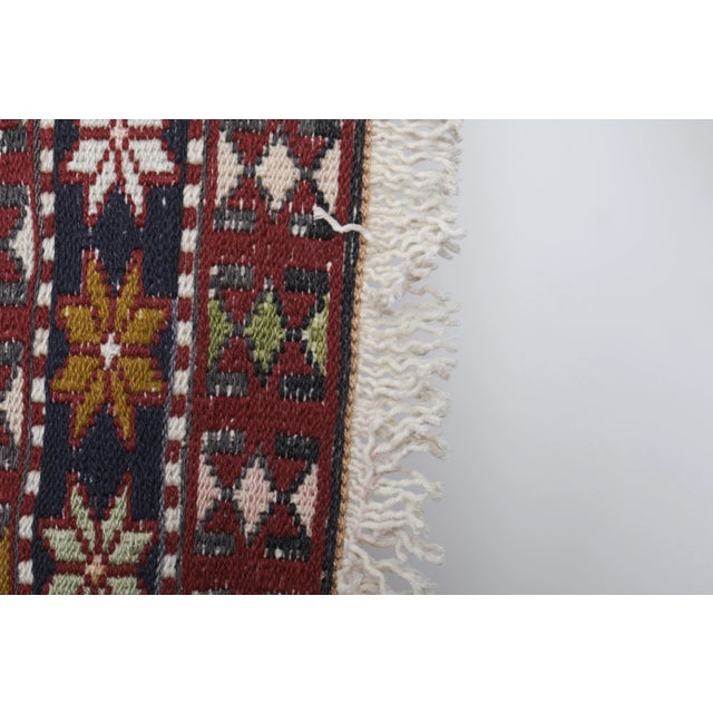 Vintage Animal Pattern Soumac Kilim Rug 3'6'' X 6'1'' For Sale - Image 10 of 12