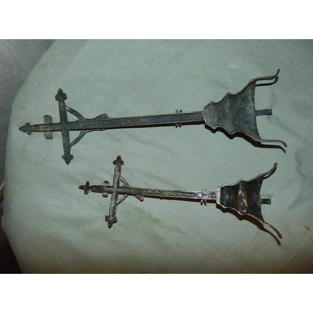 1920s Pre-War Brass Crosses, 1920s, Set of 2 For Sale - Image 5 of 7