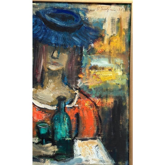 Mid 20th Century Sven Lundgren, The Woman with the Wine Bottle, 1950s, Oil Painting on Canvas, Framed For Sale - Image 5 of 16