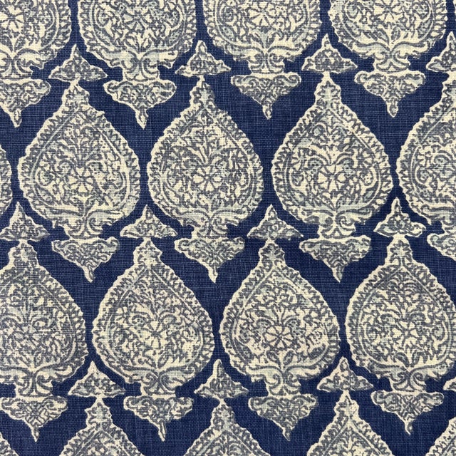 Designer Raoul Textiles Hand Printed Linen Fabric 4 Yards Chairish